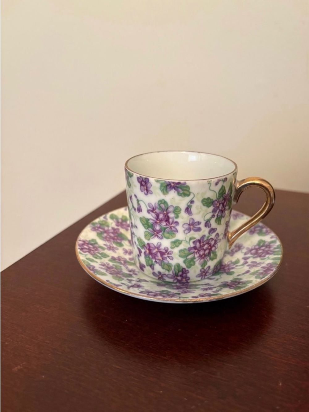 vintage Inarco Japan demitasse cup and saucer